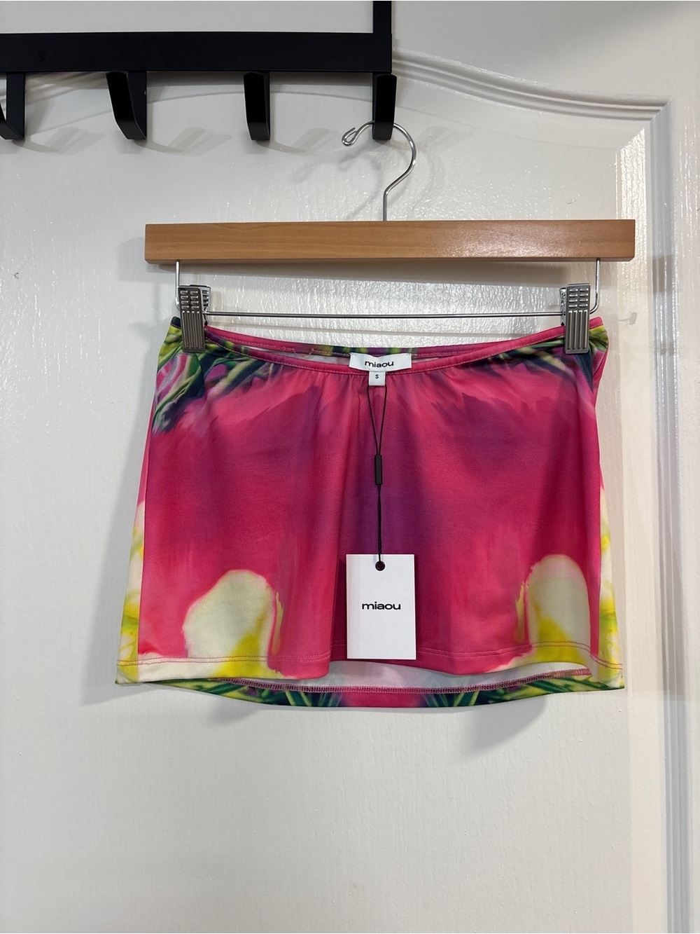 Miaou Fuchsia & Neon Green Ombre Mini Skirt - Picture 2 of 4